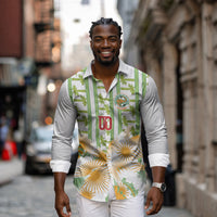 Custom Ivory Coast Heritage Elephants Never Fall Long Sleeve Button Shirt
