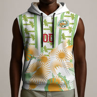 Custom Ivory Coast Heritage Elephants Never Fall Sleeveless Hoodie