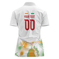 Custom Ivory Coast Heritage Elephants Never Fall Women Polo Shirt