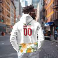 Custom Ivory Coast Heritage Elephants Never Fall Zip Hoodie