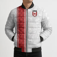 Custom Canada Our Game Now Bomber Puffer Jacket Let's Go Canada Victory World Football