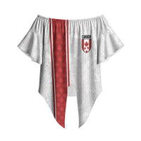 Custom Canada Our Game Now Off Shoulder Wrap Waist Top Let's Go Canada Victory World Football