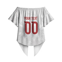 Custom Canada Our Game Now Off Shoulder Wrap Waist Top Let's Go Canada Victory World Football