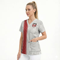 Custom Canada Our Game Now Scrub Top Let's Go Canada Victory World Football