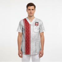 Custom Canada Our Game Now Scrub Top Let's Go Canada Victory World Football