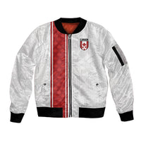 Custom Canada Our Game Now Sleeve Zip Bomber Jacket Let's Go Canada Victory World Football