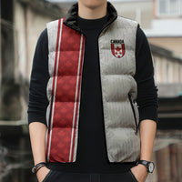 Custom Canada Our Game Now Sleeveless Puffer Jacket Let's Go Canada Victory World Football