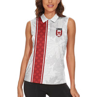 Custom Canada Our Game Now Women Sleeveless Polo Shirt Let's Go Canada Victory World Football