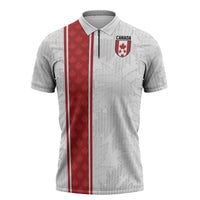Custom Canada Our Game Now Zipper Polo Shirt Let's Go Canada Victory World Football