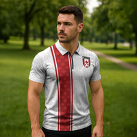 Custom Canada Our Game Now Zipper Polo Shirt Let's Go Canada Victory World Football