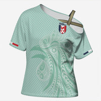 Custom France Coq Gaulois Heritage Cross Shoulder Shirt Allez les Bleus Aux Armes