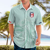 Custom France Coq Gaulois Heritage Hawaiian Shirt Allez les Bleus Aux Armes