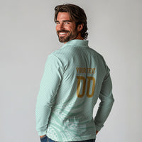 Custom France Coq Gaulois Heritage Long Sleeve Polo Shirt Allez les Bleus Aux Armes
