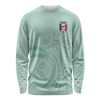 Custom France Coq Gaulois Heritage Long Sleeve Shirt Allez les Bleus Aux Armes