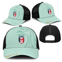 Personalized France Coq Gaulois Heritage Mesh Trucker Cap Allez les Bleus Aux Armes