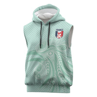 Custom France Coq Gaulois Heritage Sleeveless Hoodie Allez les Bleus Aux Armes