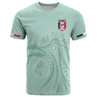 Custom France Coq Gaulois Heritage T Shirt Allez les Bleus Aux Armes