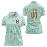 Custom France Coq Gaulois Heritage Women Polo Shirt Allez les Bleus Aux Armes