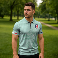 Custom France Coq Gaulois Heritage Zipper Polo Shirt Allez les Bleus Aux Armes