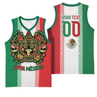 Custom Mexico Aztec Eagle Heritage Basketball Jersey iViva Mexico Canta y no llores