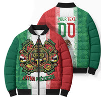 Custom Mexico Aztec Eagle Heritage Bomber Puffer Jacket iViva Mexico Canta y no llores