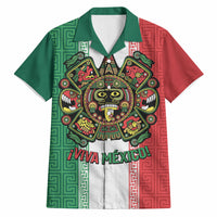 Custom Mexico Aztec Eagle Heritage Hawaiian Shirt iViva Mexico Canta y no llores