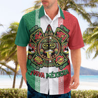 Custom Mexico Aztec Eagle Heritage Hawaiian Shirt iViva Mexico Canta y no llores