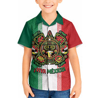 Custom Mexico Aztec Eagle Heritage Hawaiian Shirt iViva Mexico Canta y no llores