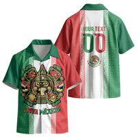 Custom Mexico Aztec Eagle Heritage Kid Hawaiian Shirt iViva Mexico Canta y no llores