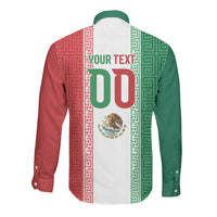 Custom Mexico Aztec Eagle Heritage Long Sleeve Button Shirt iViva Mexico Canta y no llores