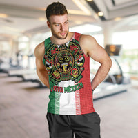 Custom Mexico Aztec Eagle Heritage Men Tank Top iViva Mexico Canta y no llores