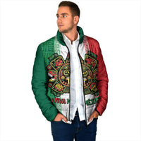 Custom Mexico Aztec Eagle Heritage Padded Jacket iViva Mexico Canta y no llores