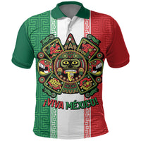 Custom Mexico Aztec Eagle Heritage Polo Shirt iViva Mexico Canta y no llores