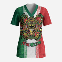Custom Mexico Aztec Eagle Heritage Scrub Top iViva Mexico Canta y no llores