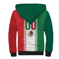 Custom Mexico Aztec Eagle Heritage Sherpa Hoodie iViva Mexico Canta y no llores