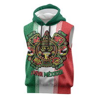 Custom Mexico Aztec Eagle Heritage Sleeveless Hoodie iViva Mexico Canta y no llores