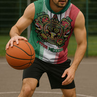 Custom Mexico Aztec Eagle Heritage Sleeveless Hoodie iViva Mexico Canta y no llores