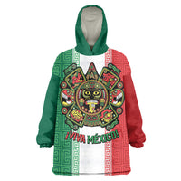 Custom Mexico Aztec Eagle Heritage Wearable Blanket Hoodie iViva Mexico Canta y no llores