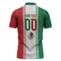 Custom Mexico Aztec Eagle Heritage Zipper Polo Shirt iViva Mexico Canta y no llores