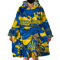 Personalised Ukraine Wearable Blanket Hoodie Glory To Ukraine 32nd Independence Anniversary - Wonder Print Shop