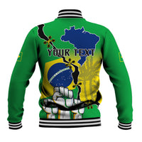 Personalised Brasil Baseball Jacket Feliz Dia da Independencia LT9 - Wonder Print Shop