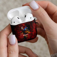 Personalized Kosova Albanian Roots AirPods Case Kosova Albanian Eagle Flag - Wonder Print Shop