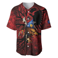 Personalized Kosova Albanian Roots Baseball Jersey Kosova Albanian Eagle Flag - Wonder Print Shop