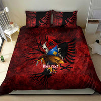 Personalized Kosova Albanian Roots Bedding Set Kosova Albanian Eagle Flag - Wonder Print Shop