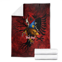 Personalized Kosova Albanian Roots Blanket Kosova Albanian Eagle Flag - Wonder Print Shop