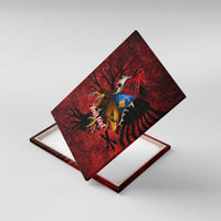 Personalized Kosova Albanian Roots Canvas Wall Art Kosova Albanian Eagle Flag - Wonder Print Shop