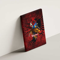 Personalized Kosova Albanian Roots Canvas Wall Art Kosova Albanian Eagle Flag - Wonder Print Shop