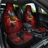 Personalized Kosova Albanian Roots Car Seat Cover Kosova Albanian Eagle Flag - Wonder Print Shop