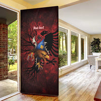 Personalized Kosova Albanian Roots Door Cover Kosova Albanian Eagle Flag - Wonder Print Shop