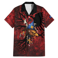 Personalized Kosova Albanian Roots Family Matching Mermaid Dress and Hawaiian Shirt Kosova Albanian Eagle Flag - Wonder Print Shop